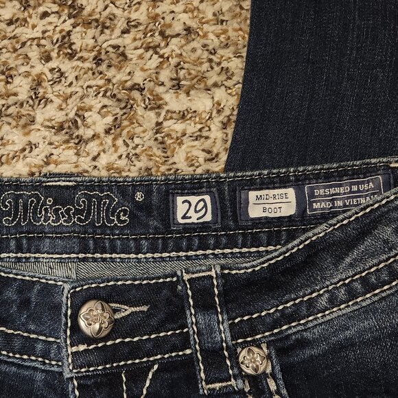 Miss Me Signature Rise Bootcut Jeans – Size 29 – Style MW540684 - Picture 10 of 16
